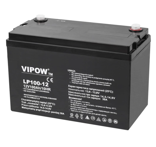 Акумулятор гелевий VIPOW 12V 100Ah (BAT0225)